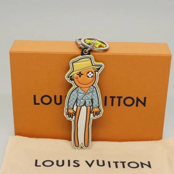 LOUIS VUITTON Monogram Porte Cles LV Scarecrow Charm Yellow - Picture 10 of 10